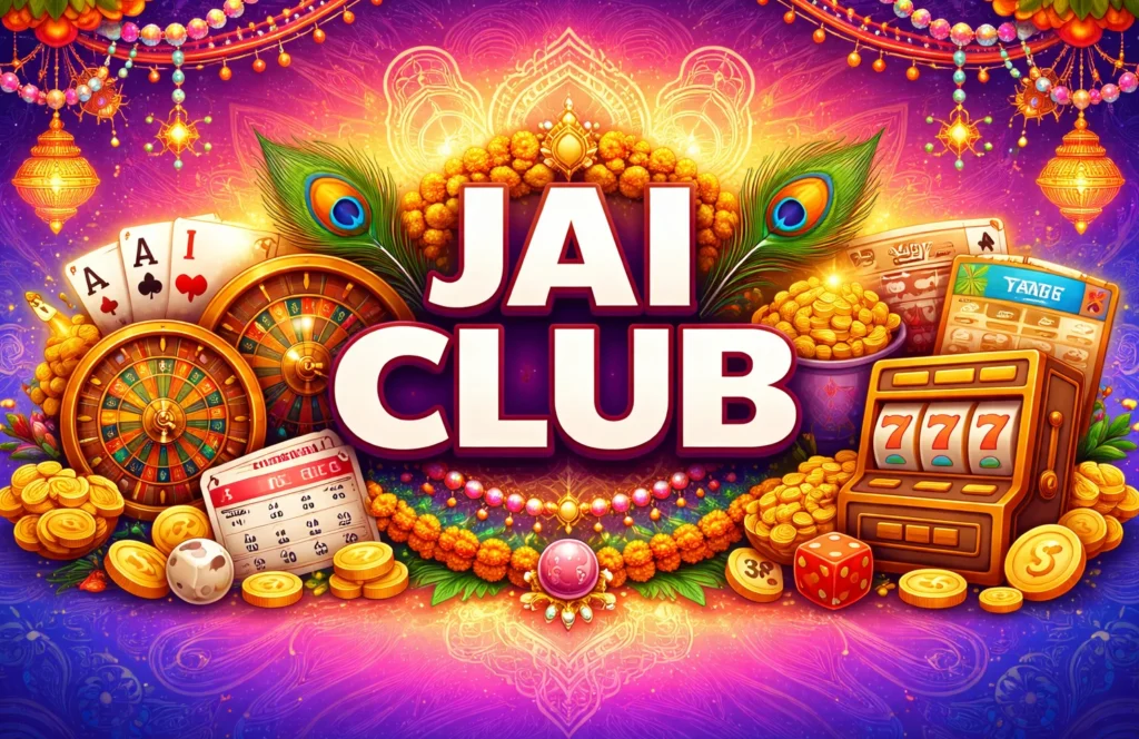 Vibrant Jai Club banner with casino elements